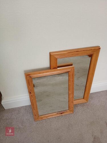2 PINE MIRRORS