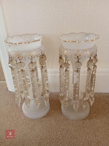 PAIR OF ANTIQUE DROPLET VASES