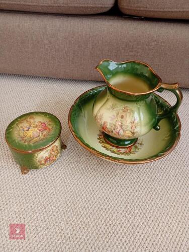 STAFFORDSHIRE OLDCOURT WARE WASHSET