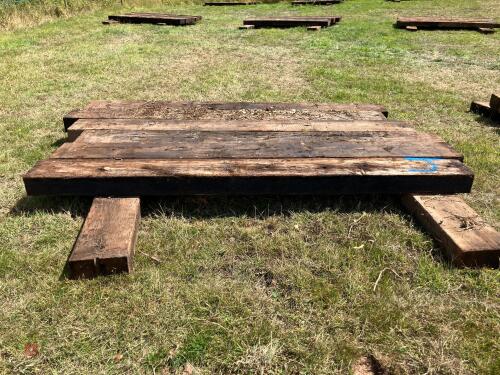 8 RAILWAY SLEEPERS (J)