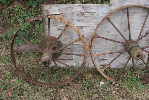PAIR RANSOM TRAIL PLOUGH WHEELS