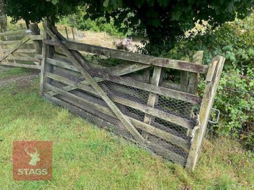 THREE 10' WOODEN GATES