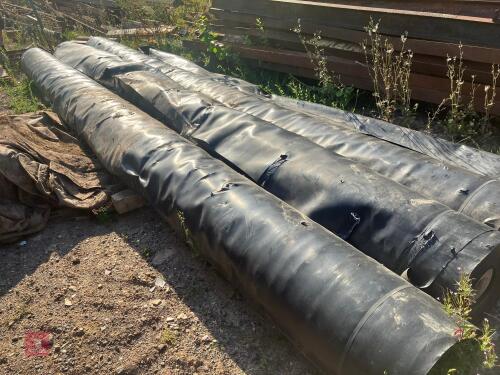 3 ROLLS OF BLACK PLASTIC MEMBRANE LINER