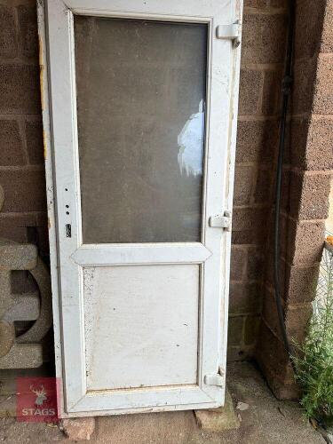 WHITE UPVC DOOR WITH GLASS TOP
