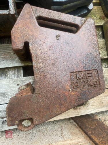 3 GENUINE MF 27KG WEIGHTS