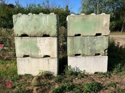 6 CONCRETE LEGO BLOCKS