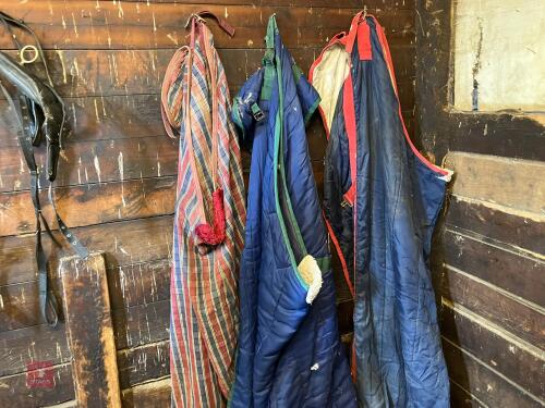 3 INDOOR HORSE RUGS