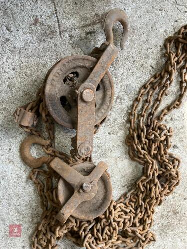 PULLEY BLOCK & CHAIN