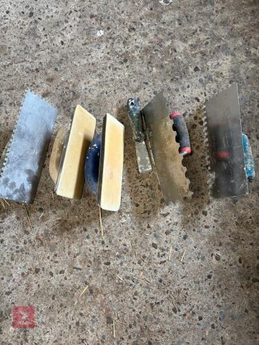VARIOUS TILING TROWELS