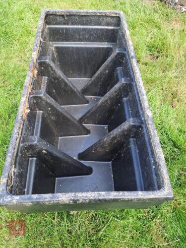 51'' X 23'' X 22'' BLACK PLASTIC TROUGH