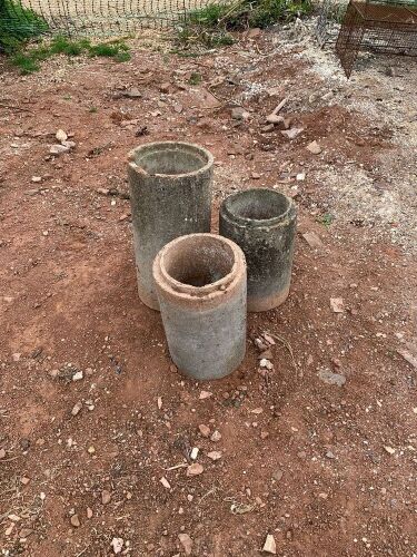 3 CONCRETE TUBES