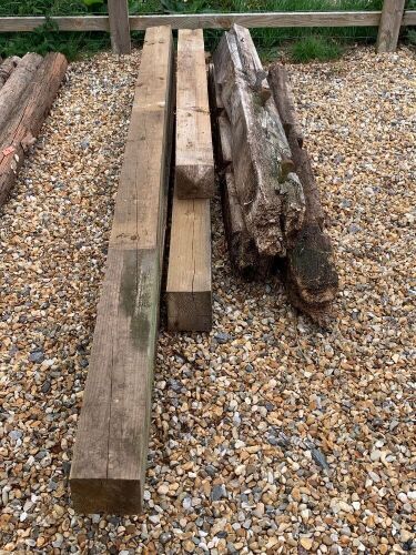 7 WOODEN POSTS