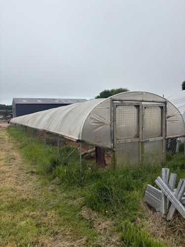 POLY TUNNEL FRAME & USED SHEET