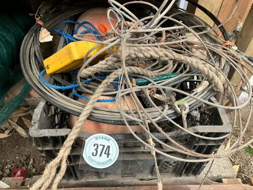TRAY OF BOAT EQUIPMENT