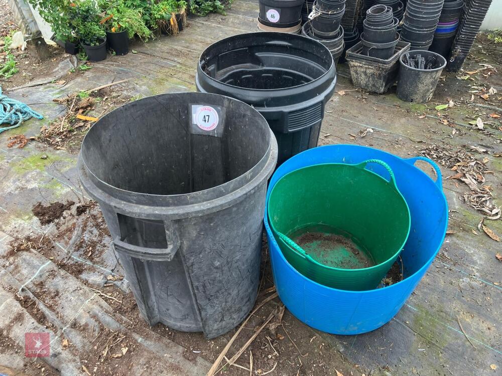 2 TRUGS & 2 BINS