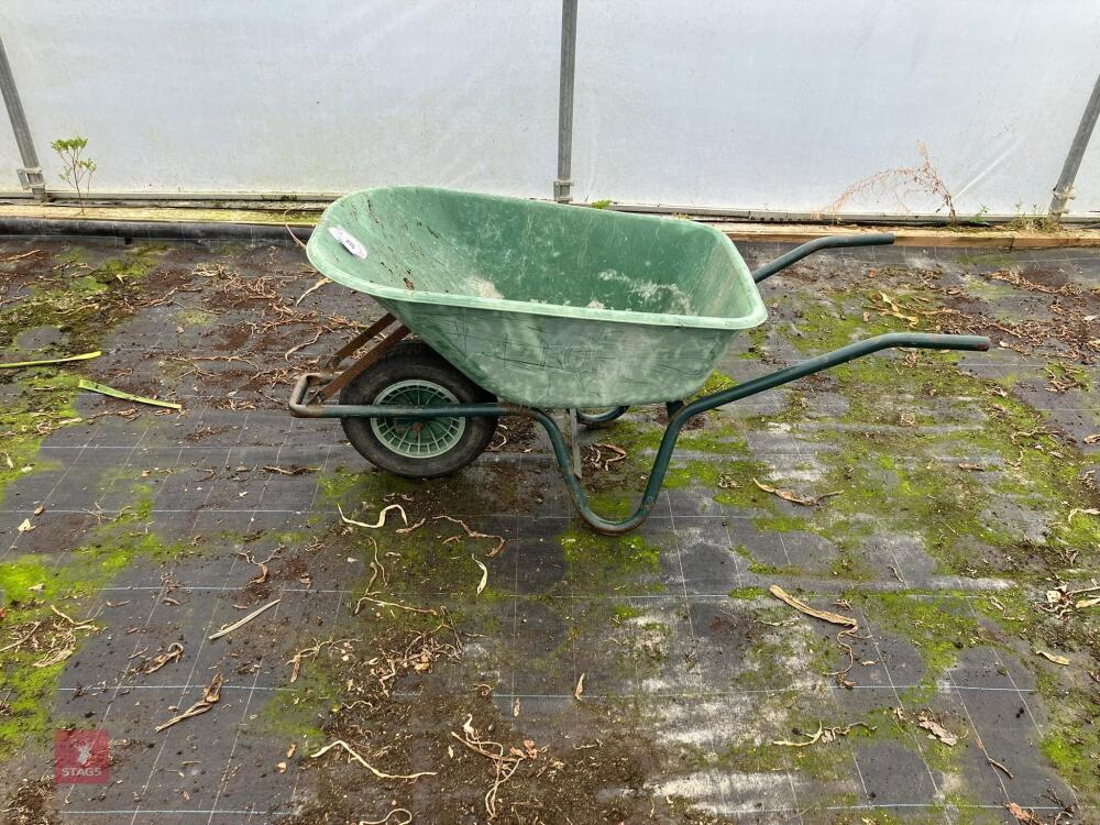 GREEN WHEELBARROW
