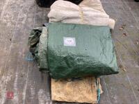 4 MIXED TARPAULINS/SHEETS - 4