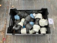 TRAYS OF LARGE PIPE FITTINGS