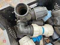 TRAYS OF LARGE PIPE FITTINGS - 4