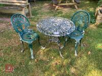 ALUMINIUM PAINTED GARDEN SET