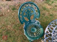 ALUMINIUM PAINTED GARDEN SET - 3