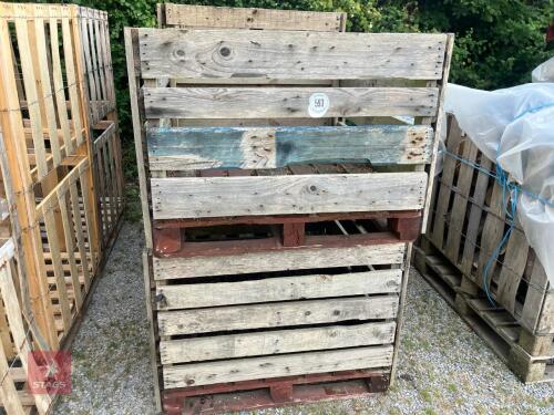 4 WOODEN STILLAGE CRATES