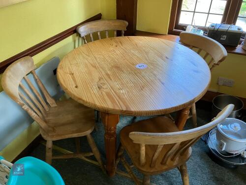 CIRCULAR TABLE & 4 CHAIRS