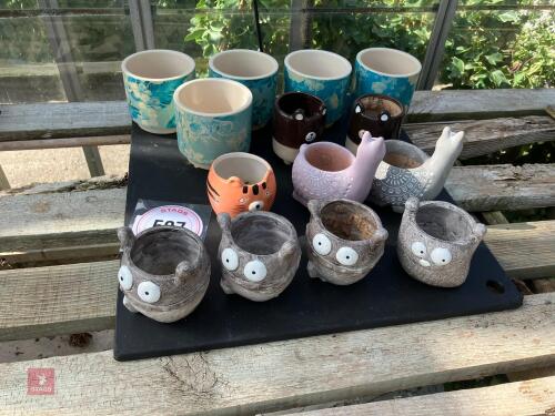 14 X VARIOUS CACTUS POTS