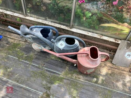 3 X WATERING CANS