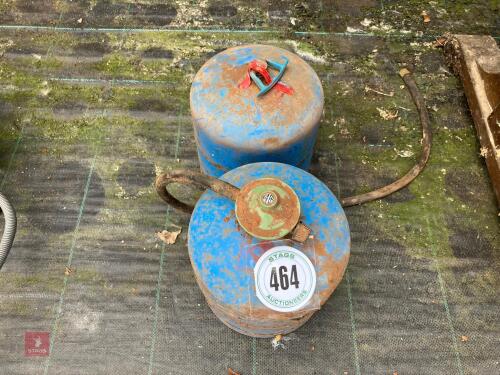 2 BUTANE GAS BOTTLES