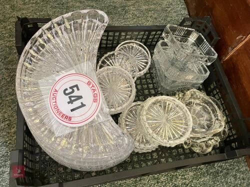 GLASS SERVING DISHES/ASH TRAYS