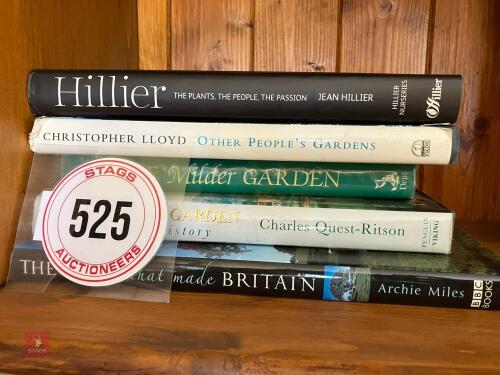 5 BRITISH GARDEN & TREE BOOKS