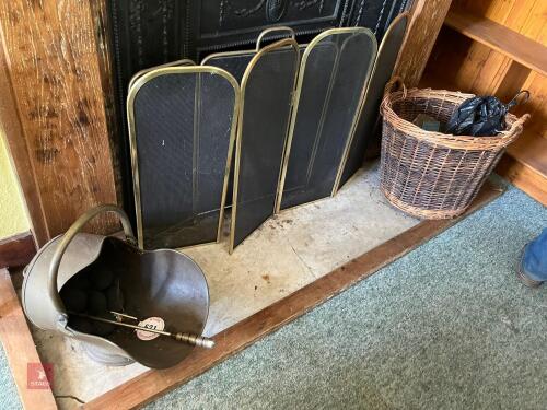 FIRE BASKEYT, COAL SCUTTLE & GUARDS