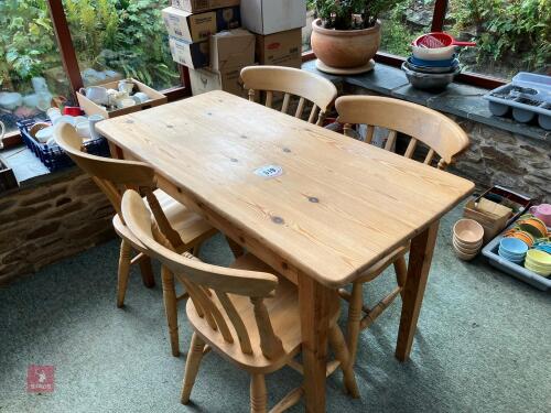 RECTANGULAR TABLE & 4 CHAIRS
