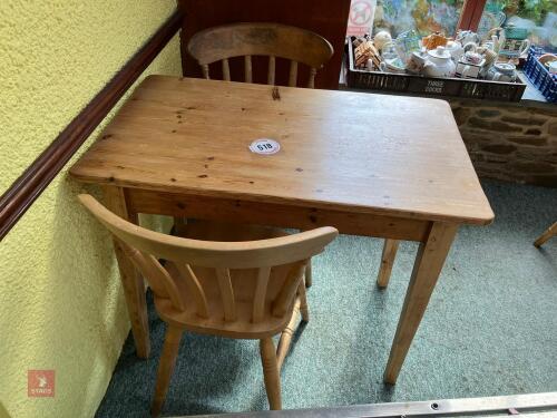 RECTANGULAR TABLE & 2 CHAIRS