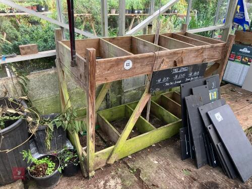 WOODEN DISPLAY/STORAGE RACK