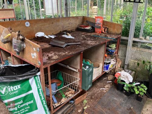 6'X 3' METAL FRAMED POTTING BENCH