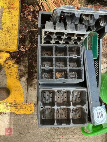 CRATE OF CELL TRAYS