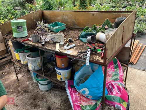 6' X 3' METAL FRAMED POTTING BENCH