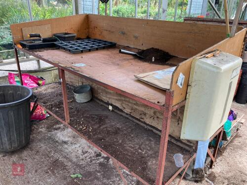 6' X 3' METAL FRAMED POTTING BENCH