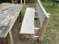 GARDEN TABLE AND BENCH SET - 2