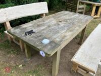 GARDEN TABLE AND BENCH SET - 3