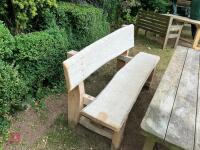 GARDEN TABLE AND BENCH SET - 4