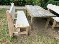GARDEN TABLE AND BENCH SET - 6