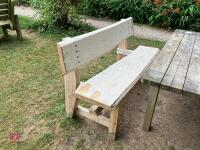 GARDEN TABLE AND BENCH SET - 7