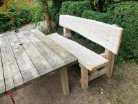 GARDEN TABLE AND BENCH SET - 8