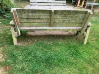 GARDEN TABLE AND BENCH SEAT - 8