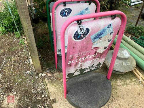 3 SIGN STANDS