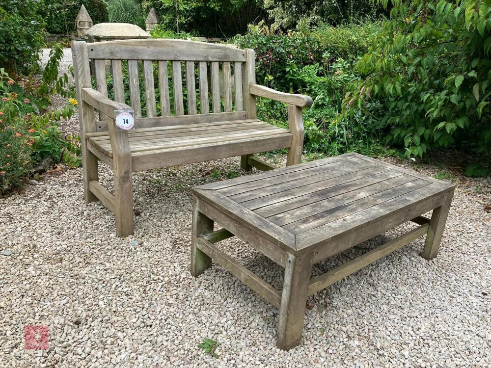 4' WOODEN GARDEN BENCH