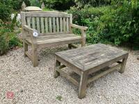4' WOODEN GARDEN BENCH